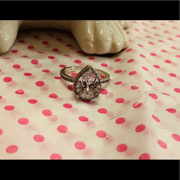 Pandora Sparkling Teardrop Halo Ring - Picture 4 of 7